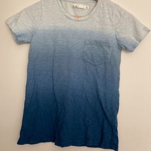 Madewell Indigo Ink Dyed Ombre Short Sleeve Top